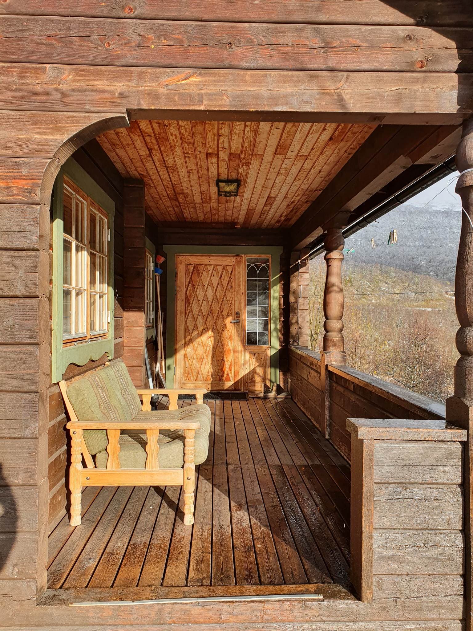 The cabins porch